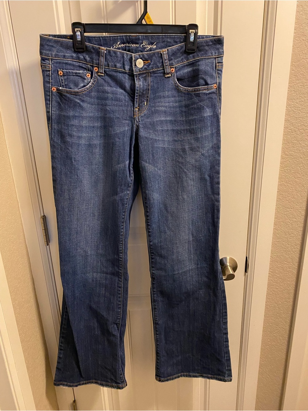 American Eagle Jeans 10 Favorite Boyfriend Stretch Blue Denim 2009 Y2K Regular